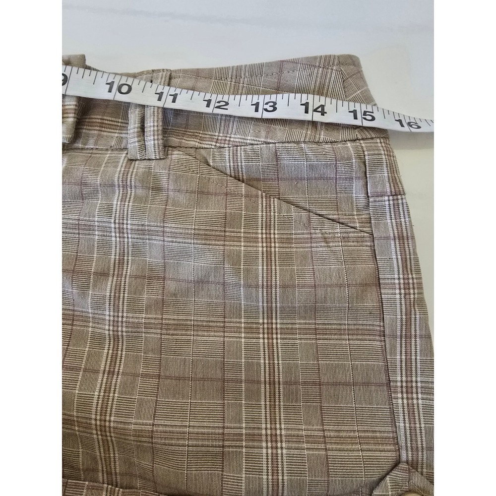 Tracy Evans Womens Light Brown Red - Plaid Short-shorts‎ Size 3 - Picture 7 of 8